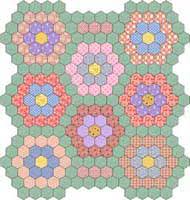 free grandmothers flower garden quilt