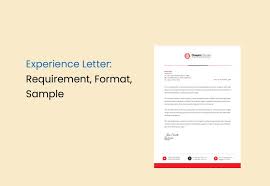 experience letter requirement format