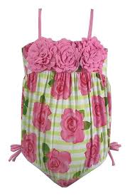 Kate Mack Rose Bubble Swimsuit For Baby