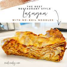 layering lasagna with no boil noodles