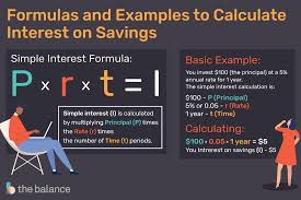 calculate interest on a savings account