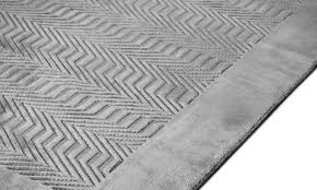 smooth carved rug 200x300 cm silver