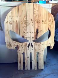 pallet adirondack skull chair painted