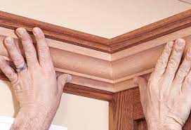 master miter cuts on crown molding wood