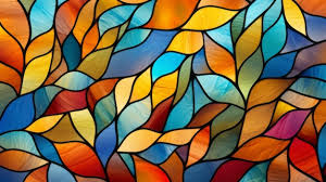 Abstract Small Patterns Stained Glass