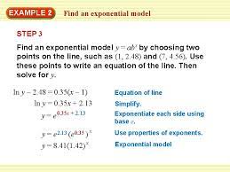an exponential function x write