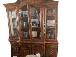 bernhardt antique china cabinet hutch