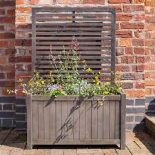 rowlinson alderley grey wooden planter