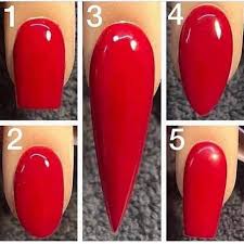 red nail art for valentines day which