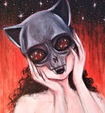 Darkness Gothic Skull Cat Girl