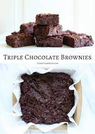 triple chocolate brownies homemade
