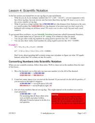 lesson 4 scientific notation