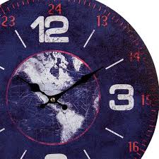 Clayre Eef Wall Clock Ø 34 Cm Blue