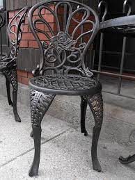 refinish wrought iron patio furniture