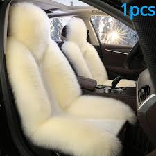 1pc Sheepskin Fur Car Cover Universal