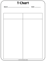 Color Pages Printable T Chart Templates Examples Template