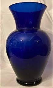 Vintage Cobalt Blue Large Glass Vase