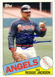 We have everything · >80% items are new · world's largest selection Reggie Jackson Autographed Angels 1985 Topps 5x7 Jumbo Card Autographsforsale Com