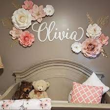 Paper Flower Wall Decor Nursery Wall