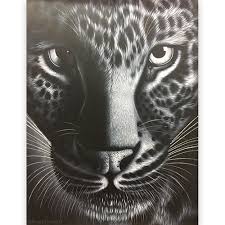 stunning black leopard painting