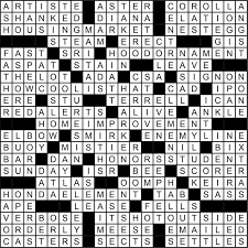 august 2016 crossword puzzle answer key