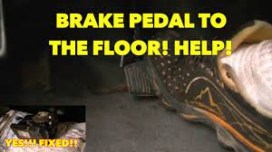 sinking spongy brake pedal with abs