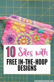 50 free in the hoop embroidery designs