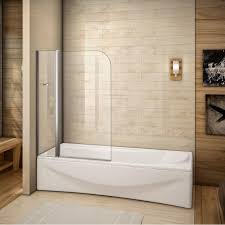 Bath Screen With Fixed Glass Panel