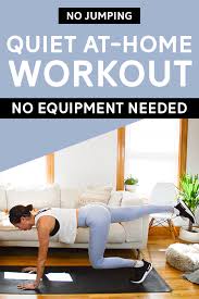 at home quiet workout no equipment