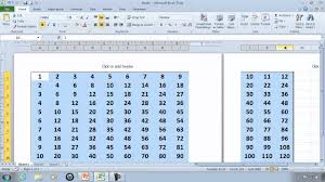 Excel 2010 Tutorial 3 Times Table Autofill Example