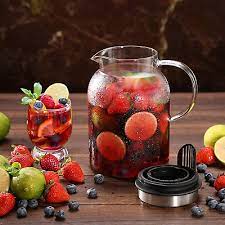Glass Water Pitcher Fruit Infuser