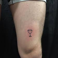 Wine Glass Tattoo Small