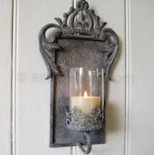 Grey Crown Candle Wall Sconce Seconds No Glass Wall