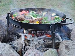 Fire pit tables are larger than fire pits. Grilling With Cast Iron In A Firepit