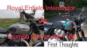 royal enfield interceptor vs triumph