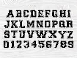 varsity font sport alphabet graphic by