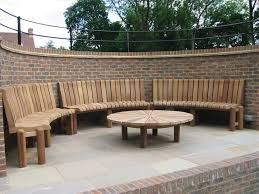curved outdoor benches