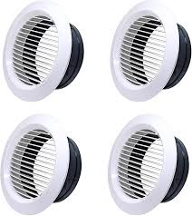 white air vent grille 4 pcs round