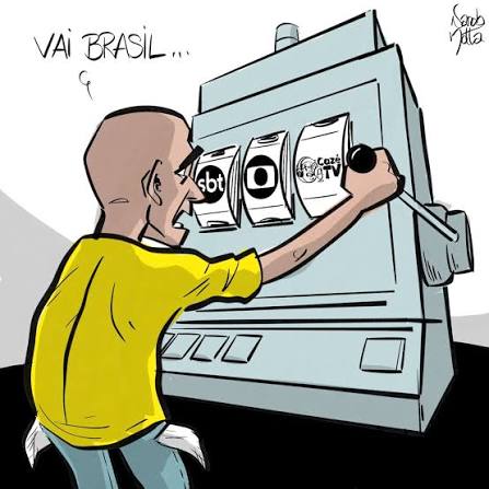 Na arte de Nando Motta (@desenhosdonando), o retrato do drama que a Copa deixou ainda mais evidente: a epidemia das bets. #noticias #icl #notícias