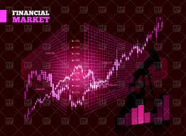 Stock Market Chart Background Stock Vector Image