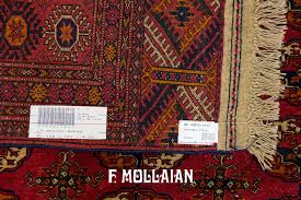 new turkmen russian carpet with red