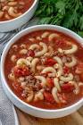 affordable basic restaurant style tomato and macaroni soup