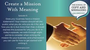 create a mission with meaning connect