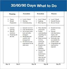 Example Of 30 60 90 Day Plan Template 90 Day Plan