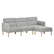 homcom 3 seater sofa bed with chaise