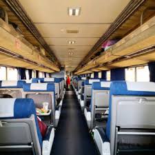 interior view of an amtrak train