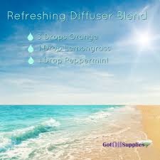 refreshing diffuser blend with orange lemongr and peppermint