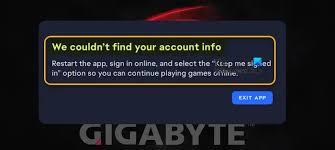 account info ea app error