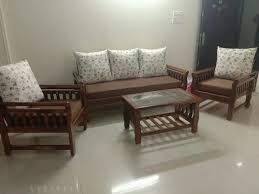 5 seater teak wood wooden sofa set