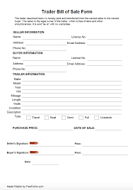 free trailer bill of form pdf